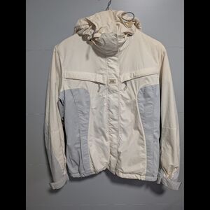 Helly Hansen Women's Cream and Gray Ski Jacket